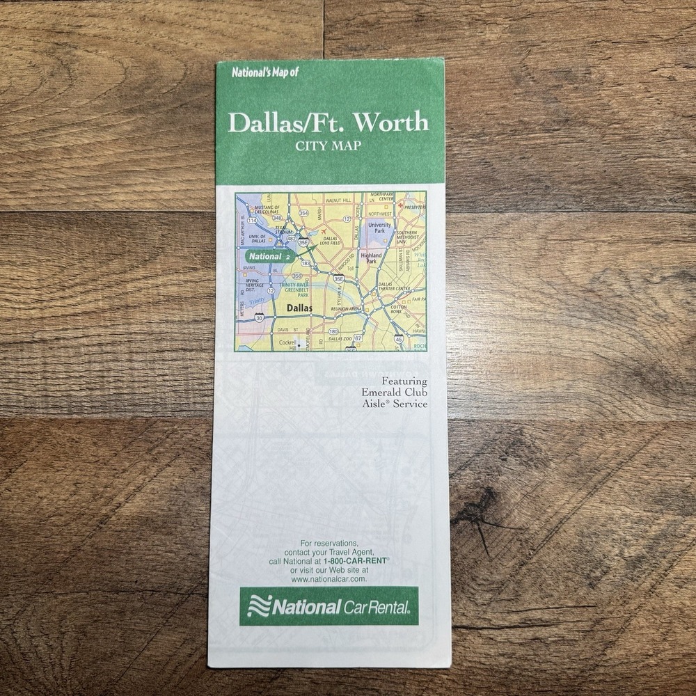 1999 National Car Rental's Map of Dallas/Ft. Worth City Map